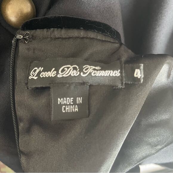 L'ecole Des Femmes - Ecolicre - Size 4 dress - Black - Twee Peter pan collar - Picture 4 of 4